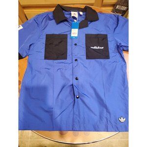 ADIDAS ORIGINALS TGP SS SHIRT [HA4744] NASCAR SHORT SLEEVE BLUE NYLON SZ S